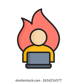 Hard Work Icon Element For Design