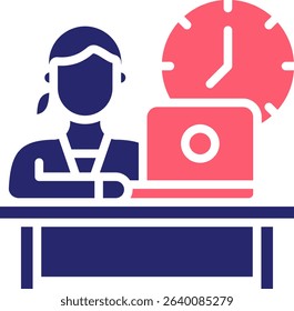 Hard Work Icon Fill Vector Illustration