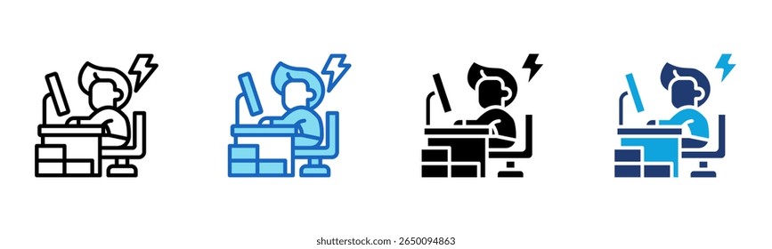 Ícone Trabalho pesado Ilustração de vetor de vários estilos