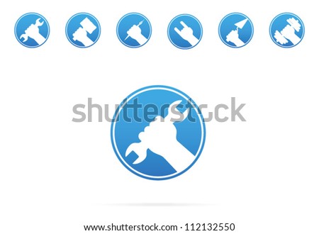 Hard Work Icon Set Stock Vector (Royalty Free) 112132550 - Shutterstock