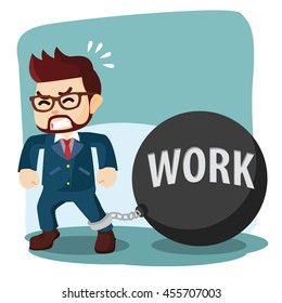 Hard work with iron ball