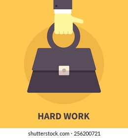 Hard work - isolated flat vector illustration.