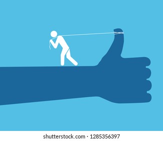 trabajo duro de mantener una actitud positiva, ilustración