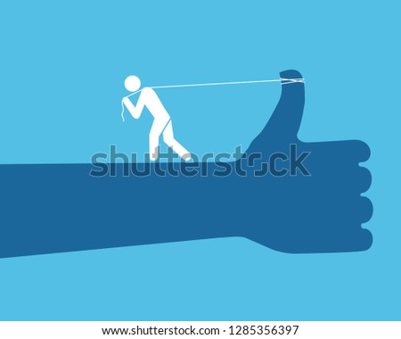 hard work of maintainhing a positive attitude,  illustration
