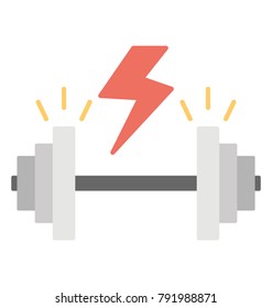 Hard work symbol or concept icon in flat design 
