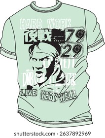 Hard Work T-Shirt Design fashion