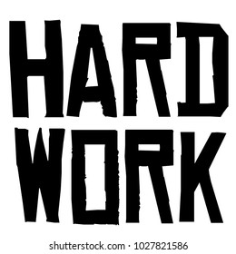 Hard Work typographic stamp. Typographic sign, badge or logo.