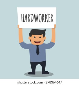 hard worker business man