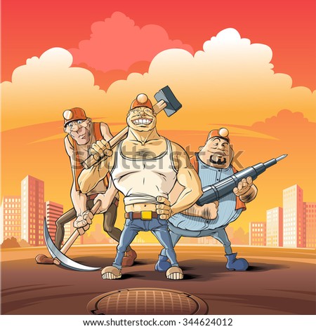 hard workers stock vector