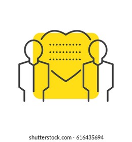 hard working BUSINESS yellow mark icon