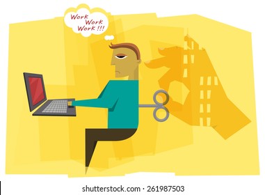 Hard Working Man - Illustration