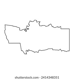 Hardap region map, administrative division of Namibia. Vector illustration.