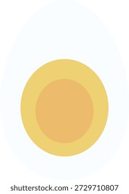 Hard-boiled egg cut in half