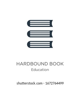 Hardbound book icon vector. Trendy flat hardbound book icon from education collection isolated on white background. Vector illustration can be used for web and mobile graphic design, logo, eps10