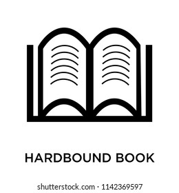 Hardbound book variant icon vector isolated on white background for your web and mobile app design, Hardbound book variant logo concept