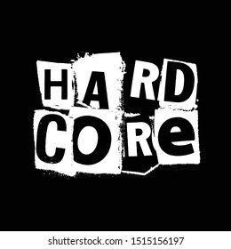 Hardcore Collage Art Punk Black Lettering Photocopy And Fanzine Style Vector Easy To Use