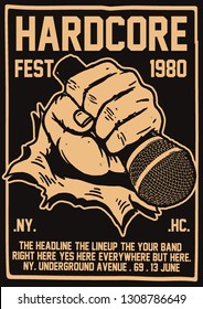 Hardcore Festival Gig Poster Flyer Template