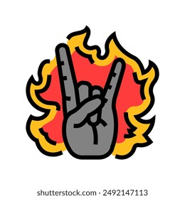 hardcore punk subculture style color icon vector. hardcore punk subculture style sign. isolated symbol illustration