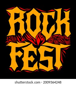 Hardcore Rock Fest Post design template Metal Festival post.