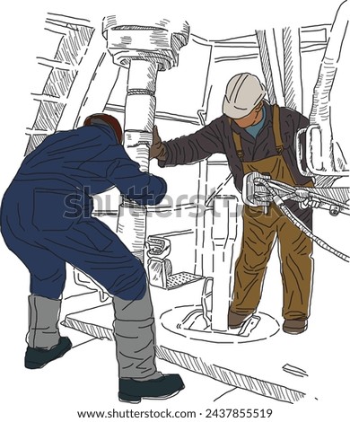 Hardcore Roughneck Drilling with Grit Vector Illustration