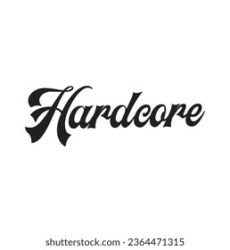 hardcore text on white background.