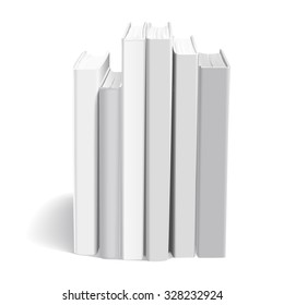 hardcover blank books isolated on white background