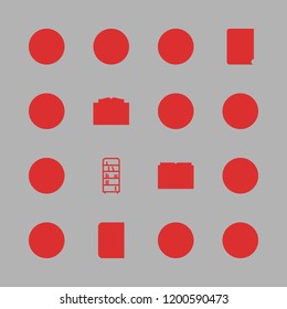hardcover icon set. vector set about book, bookshelf, open book and library icons set.