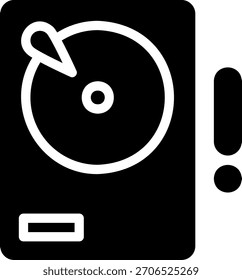 harddisk glyph icon illustration vector