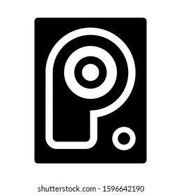 harddisk icon isolated sign symbol vector illustration - high quality black style vector icons
