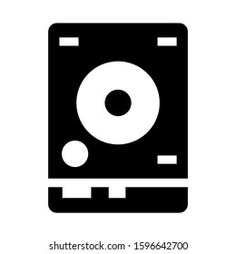 harddisk icon isolated sign symbol vector illustration - high quality black style vector icons
