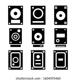 harddisk icon isolated sign symbol vector illustration - Collection of high quality black style vector icons
