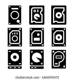 harddisk icon isolated sign symbol vector illustration - Collection of high quality black style vector icons
