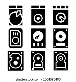 harddisk icon isolated sign symbol vector illustration - Collection of high quality black style vector icons
