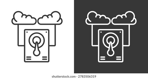 Harddisk Icon Set Vector Collection Isolated In Black And White