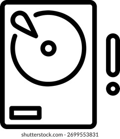 harddisk line icon illustration vector