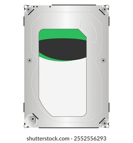 Disco rígido. Ilustração vetorial isolada no plano de fundo branco
