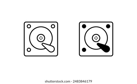 Harddrive icon design with white background stock illustration