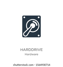 Harddrive icon vector. Trendy flat harddrive icon from hardware collection isolated on white background. Vector illustration can be used for web and mobile graphic design, logo, eps10