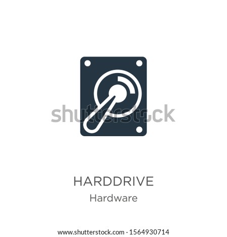 Harddrive icon vector. Trendy flat harddrive icon from hardware collection isolated on white background. Vector illustration can be used for web and mobile graphic design, logo, eps10