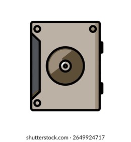 Tecnología de ilustración aislada digitalmente de datos de almacenamiento de disco duro