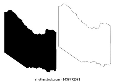 Hardeman County, Texas (Counties in Texas, United States of America,USA, U.S., US) map vector illustration, scribble sketch Hardeman map