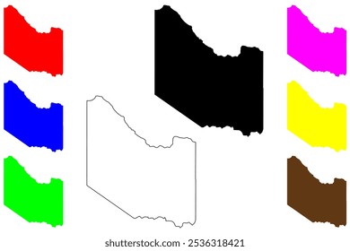 Hardeman County, Texas (Counties in Texas, United States of America,USA, U.S., US) map vector illustration, scribble sketch Hardeman map