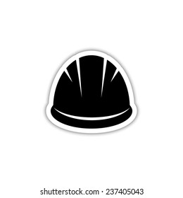 Hardhat  - black vector icon with shadow