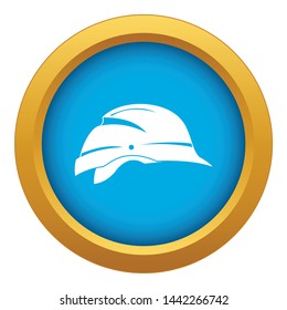Hardhat icon blue vector isolated on white background for any design