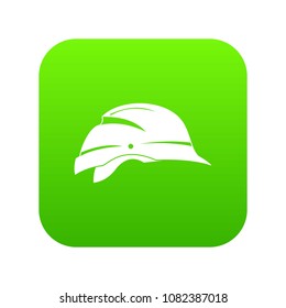 Hardhat icon digital green for any design isolated on white vector illustration
