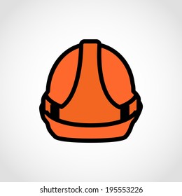 Hardhat Icon Isolated on White Background