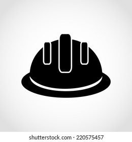 Hardhat Icon Isolated on White Background