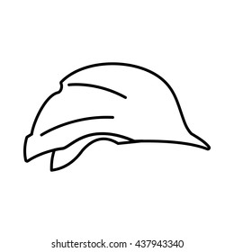 Hardhat icon, outline style