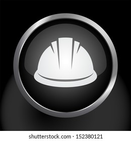 Hardhat Icon Vector Glass Icon