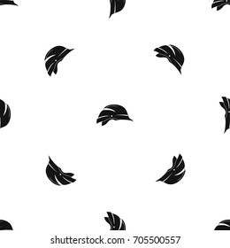 Hardhat pattern repeat seamless in black color for any design. Vector geometric illustration